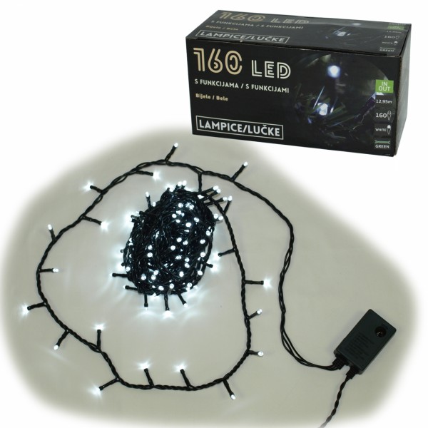 160L LED Lampica, bele, 8 funk ( 52-121000 )
