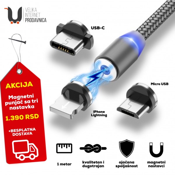 Univerzalni magnetni USB kabl - HIT PROIZVOD!!!