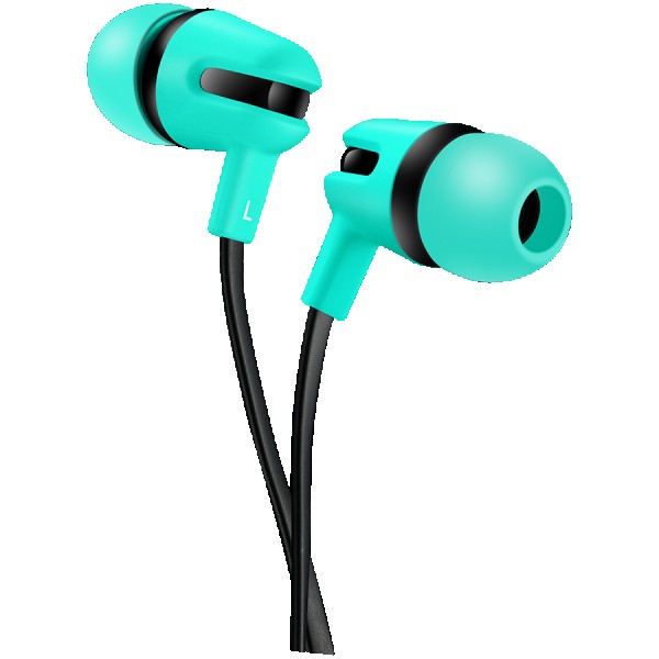 CANYON Stereo earphone with microphone, 1.2m flat cable, Green, 22*12*12mm, 0.013kg ( CNS-CEP4G ) 