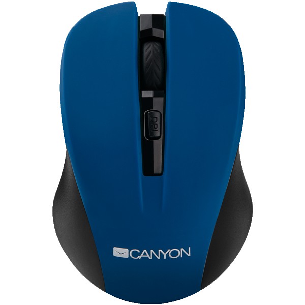 CANYON 2.4GHz wireless optical mouse with 4 buttons, DPI 80012001600, Blue, 103.5*69.5*35mm, 0.06kg ( CNE-CMSW1BL ) 