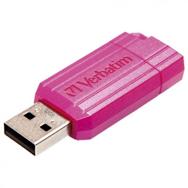 USB FLASH 32GB VERBATIM PINSTRIPE HOT PINK 49056