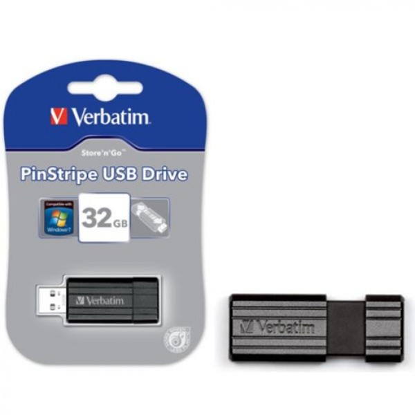 USB FLASH 32GB VERBATIM PINSTRIPE