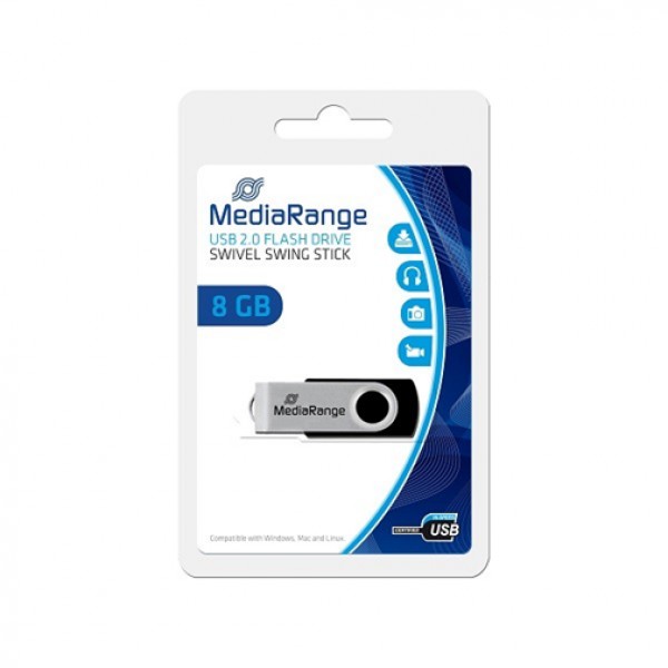 USB FLASH 8GB MEDIARANGE 2.0GB USB FLEXY DRIVE/MEDIA MR908