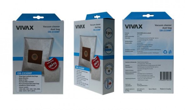 VIVAX HOME kese za usis. sint. (4kompak) + filter DB-2330MF