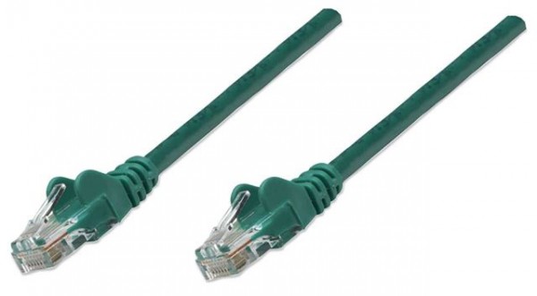 Intellinet prespojni mrežni kabl, Cat6 certified, UUTP, 1m, zeleni