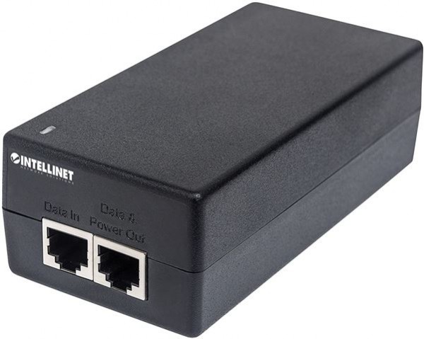 Intellinet Gigabit Ultra PoE+ Injector, 1 x 60 W Port, Plastic Housing