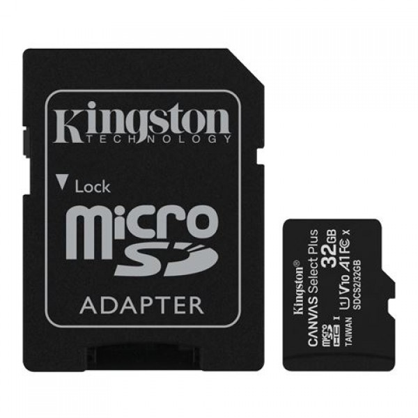 MICRO SD 32GB KINGSTON + SD adapter SDCS232GB