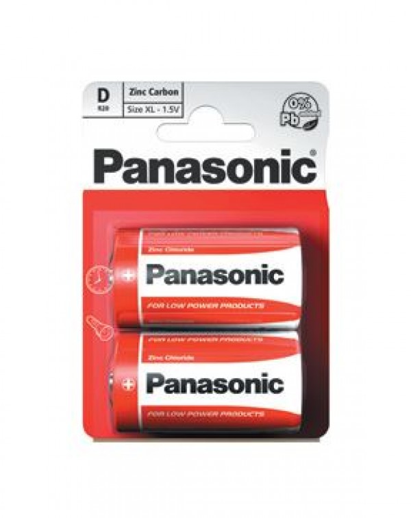 PANASONIC baterije R20RZ2BP Zinc Carbon