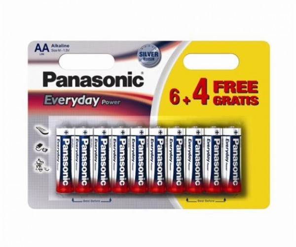 PANASONIC baterije LR6EPS10BW-AA 10 kom 6+4F Alkalne Ever