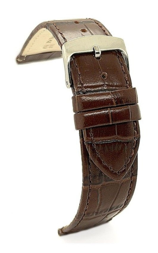 Kožni kaiš Diloy 18mm DIL402.2 Tamno braon boja