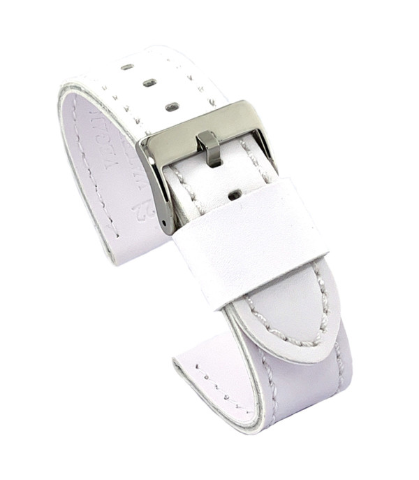 Kožni kaiš Diloy 20mm DIL415.22 Bela boja
