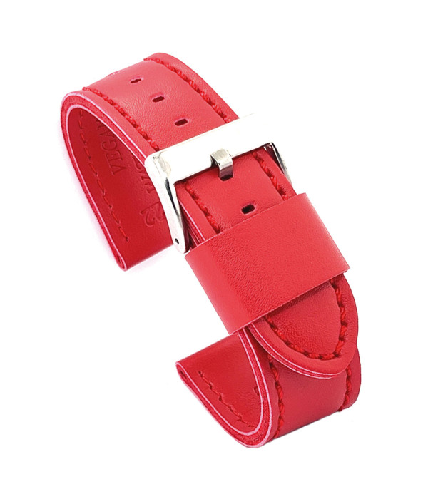 Kožni kaiš Diloy 22mm DIL415.6 Crvena boja