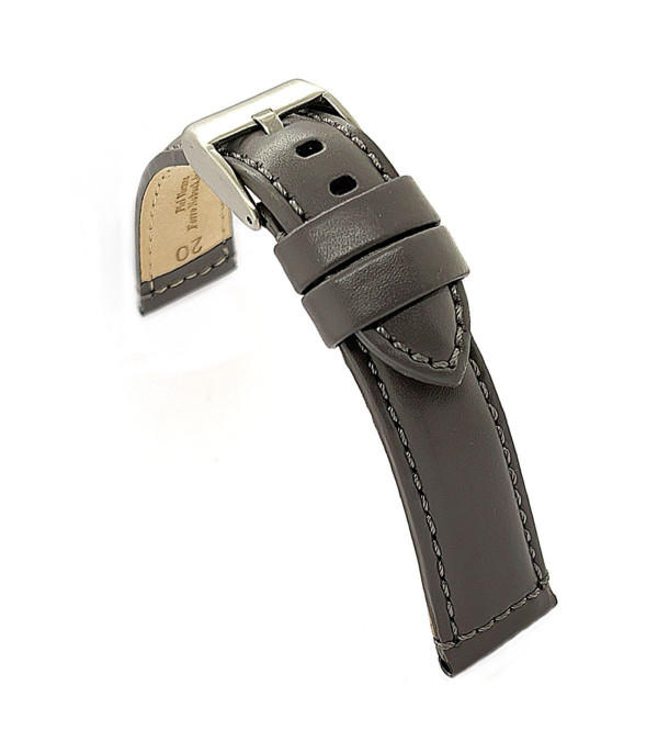 Kožni kaiš Diloy 22mm DIL363.7 Siva boja