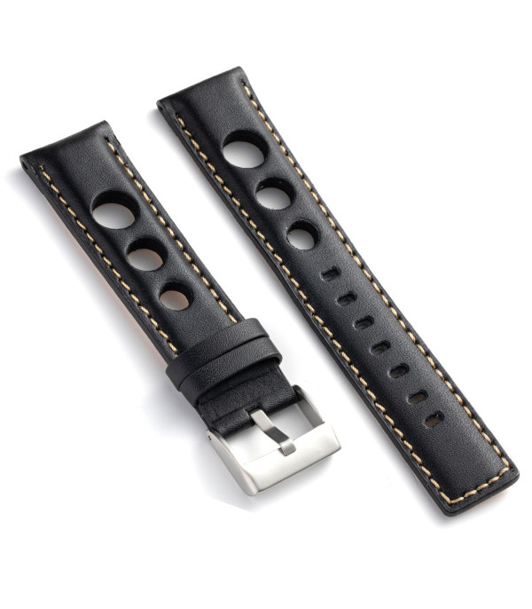 Kožni kaiš Diloy 22mm DIL355.1 Crna boja