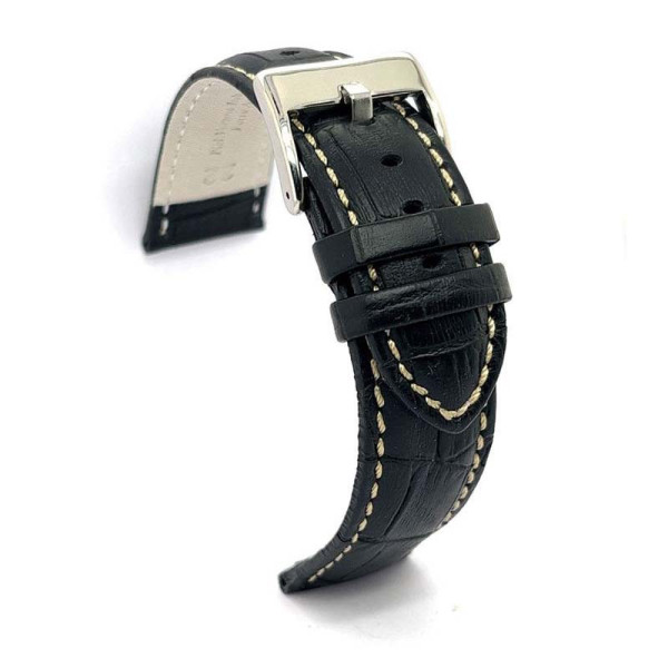 Kožni kaiš Diloy 18mm DIL378.1 Crna boja