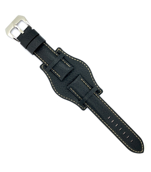 Kožni kaiš Diloy 22mm DIL386.1 Crna boja