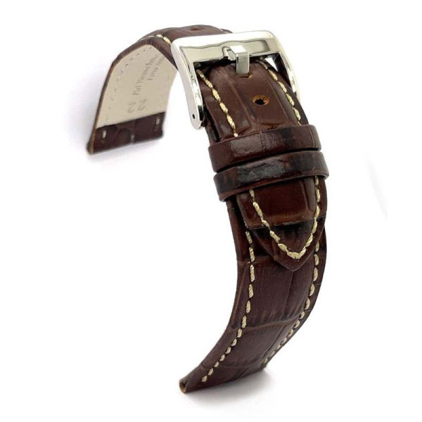 Kožni kaiš Diloy 22mm DIL378.2 Tamno braon boja