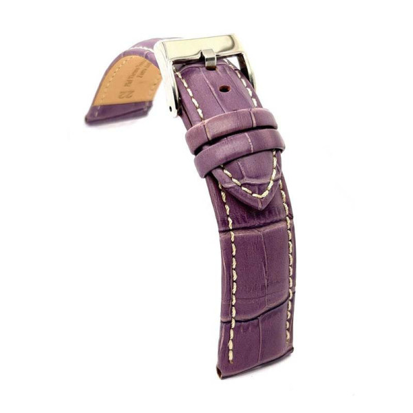 Kožni kaiš Diloy 20mm DIL378.18 Lila boja