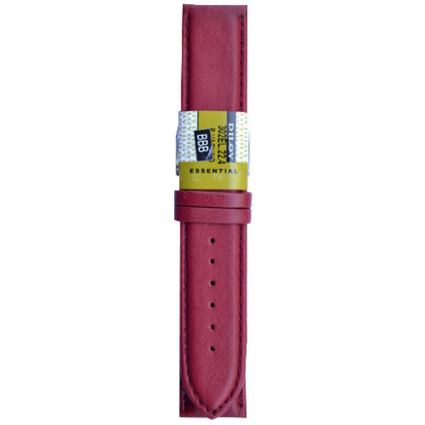 Kožni kaiš Diloy XL 18mm DIL302EL.4 Tamno crvena
