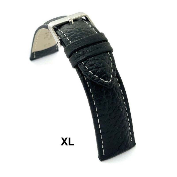 Kožni kaiš Diloy XL 20mm DIL206EL.1 Crni sa belim stepom