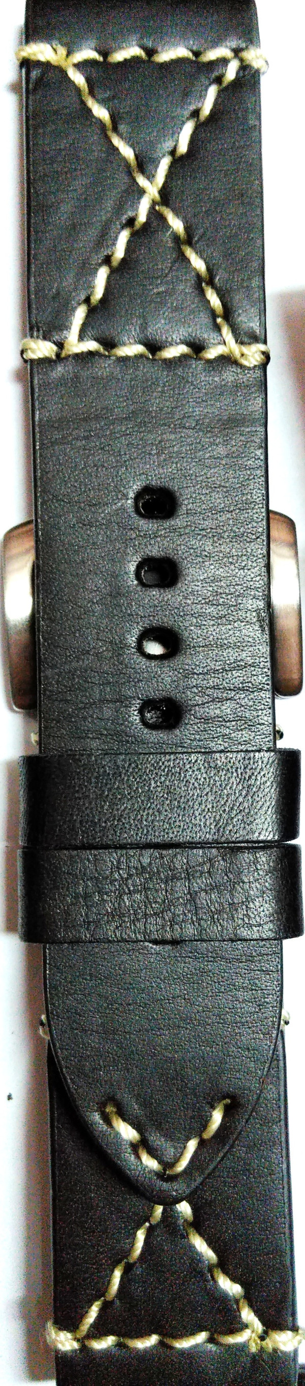 Kožni kaiš 24mm Crna boja 24.233