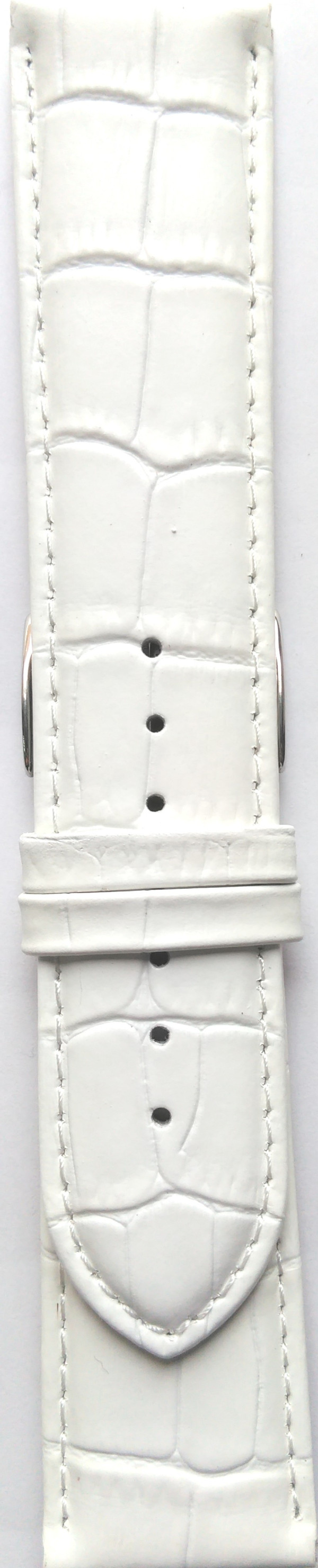 Kožni kaiš 24mm Bela boja 24.140