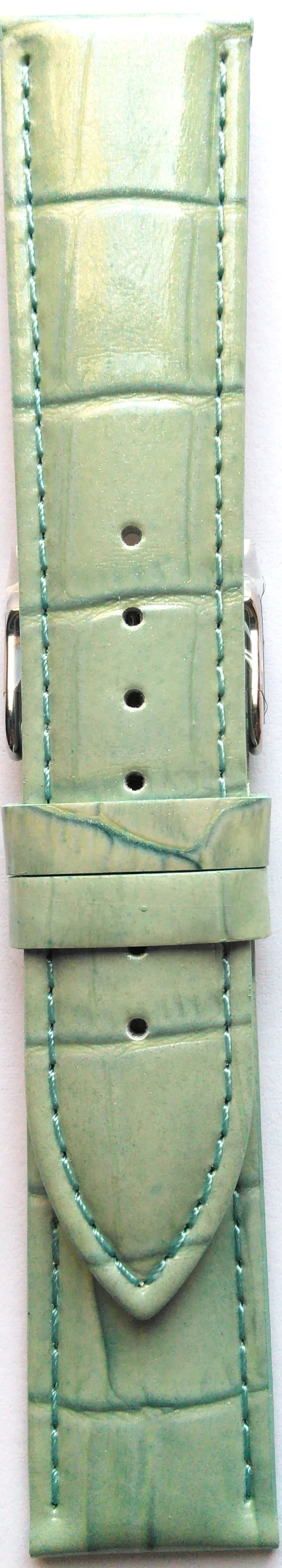 Kožni kaiš 22mm Svetlo Zelena boja 22.81