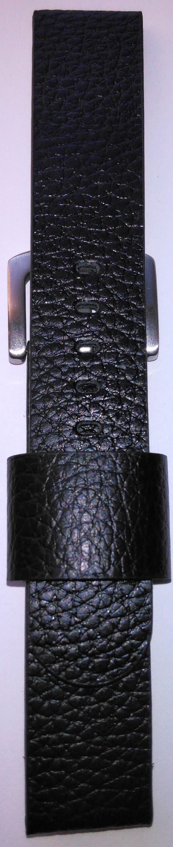 Kožni kaiš 20mm  Crna boja 20.360