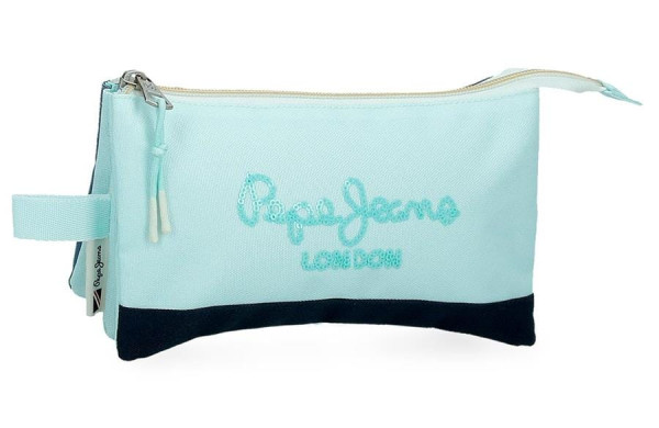 PEPE JEANS DALMA prazna pernica sa 3 pregrade - tirkizna ( 68.643.21 )