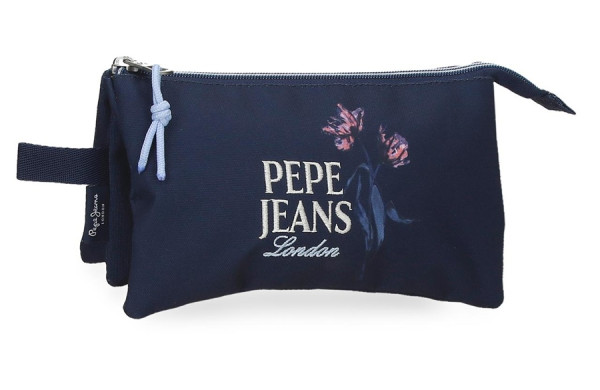 PEPE JEANS LENAY prazna pernica sa 3 pregrade - teget ( 61.243.42 ) 