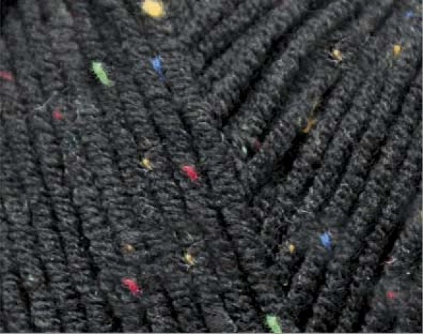 COTTON GOLD TWEED 60 - Black - 100g