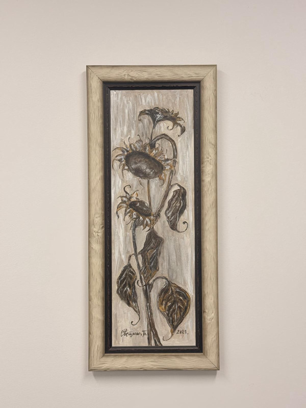 Umetnička slika-Suncokreti 20x60