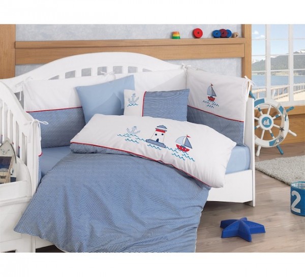 LUXURY EMBROIDED BABY SLEEPING SET- SAILOR